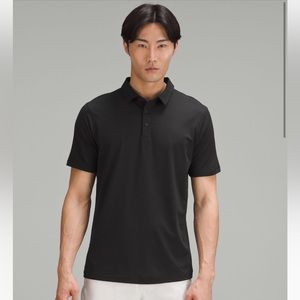 BLACK lululemon Evolution Short-Sleeve Polo Shirt